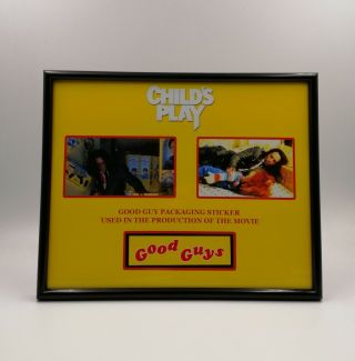 Childs Play Good Guy Doll Packaging Sticker Prop Display Chucky Rare