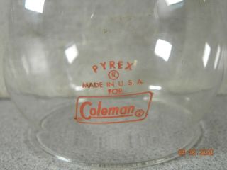 Coleman 200a Lantern Globe Pyrex From A 1955 - 200 A