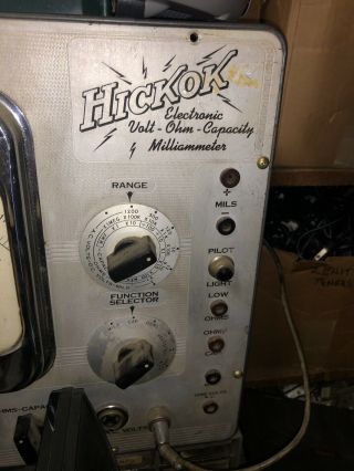 Vintage Hickok 209A Ohmeter Vacuum Tube Tester 2