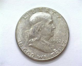 1962 Franklin Silver 50 Cents Gem,  Uncirculated Very Rare This