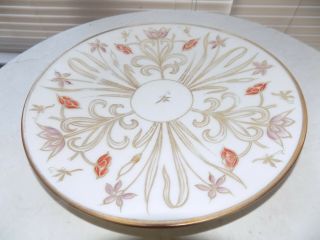 Antique Limoges Hand painted plate with flowers and butterflies 3