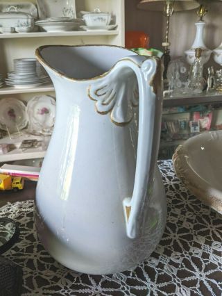 Antique W.  H.  Grindley Royal Ironstone Pitcher 12 1/2 " T X 8 " W (for Wash Basin)