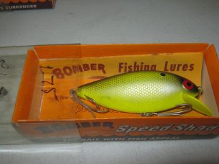Vintage Bomber Fishing Lure Speed Shad Rare Color