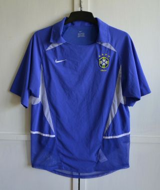 Rare Brazil Player Issue 2002 World Cup Winners Away Shirt Jersey Nike Size (s)