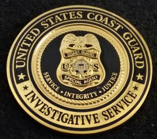 Rare United States Coast Guard Investigative Service Uscg Agent Challenge Coin