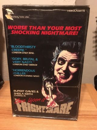 Once Upon A Frightmare Vhs Big Box Horror Gore Rare Slasher