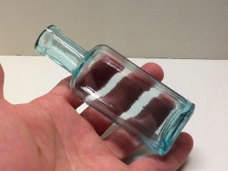 Small Antique Aqua Foster,  Miller & Co.  Bottle,  Internal & External Use Medicine