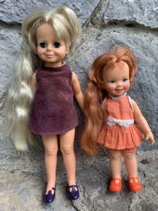 Vintage Ideal Corp.  Grow Hair Velvet Little Sister Dolls