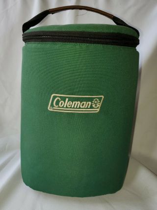 Rare Vtg Coleman Padded Case For Lantern Padded Green 12 " X 8 " Camping