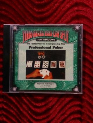 Turbo Omaha High - Low Split Poker For Windows By Wilson Software - Rare - 2000