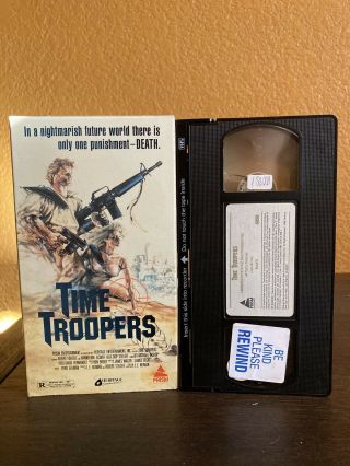 Time Troopers Rare Prism Vhs 80s Action Cheese Horror Cult