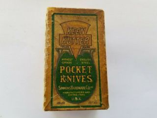 Old Vintage Antique Keen Kutter Knife Box Simmons Hardware Co.  1930s Era