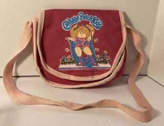 Vintage 1983 Cabbage Patch Kids Flower And Butterfly Pink Purse Shoulder Bag Cpk