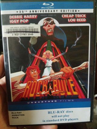 Rock & Rule Blu Ray Unearthed Films Oop Rare Ex - Library Perfect Disc