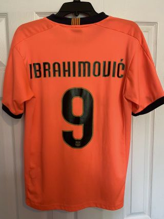 Zlatan Ibrahimovic Fc Barcelona Barca Jersey Size Small S Vintage Rare Number 9