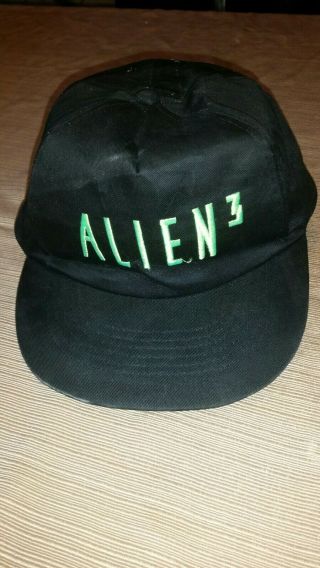 Vtg Alien 3 Hat May Rare 1992 Movie Crew Vintage 90s Black Snapback Memorabilia