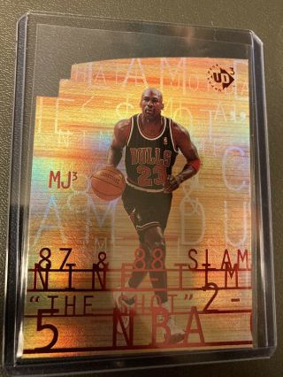 Michael Jordan 1996 - 97 Upper Deck 1996 1997 Hologram Rare Ud3 Mj1 Mj - 1