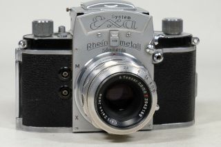 Exa Rheinmetall Camera Rare With 50mm F2.  8 Tessar