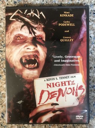 Night Of The Demons Dvd,  2004 Rare,  Oop Anchor Bay Horror (1988) W/ Insert