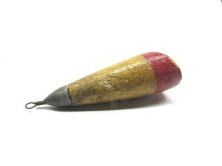 Vintage 3 - 1/2” Unmarked Wooden Fishing Lure 3