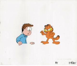 Rare - Garfield Tv Series) - Dic Hand Painted Cel
