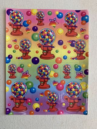 Rare/vintage Lisa Frank Sticker Sheet: Gum Balls (s950 - 04)