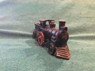 Antique Cast Iron Train Locomotive Engine/Tender Car.  Paint 2