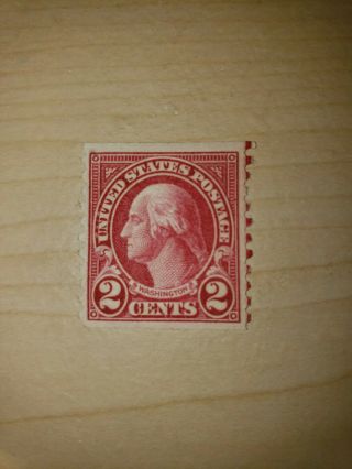 Rare Carmine George Washington 2 Cent Us Stamp,  Sc 595 Perf 11,  Find