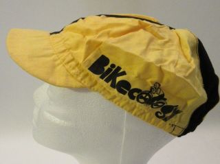 Vintage Rare Classic Yellow Bikecology Eroica Cycling Cap From The 70 