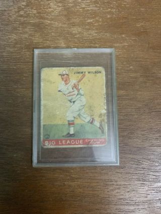 Rare Authentic 1933 Goudey Jimmy Wilson 37 Big League Chewing Gum Card
