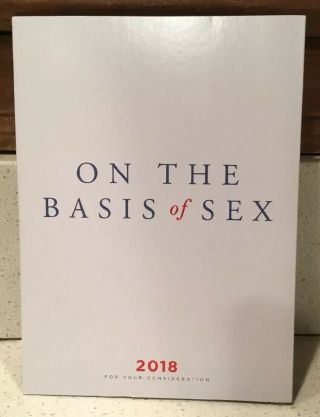On The Basis Of Sex 2018 Fyc Consider Feature Limited Rare Promo Screener Dvd