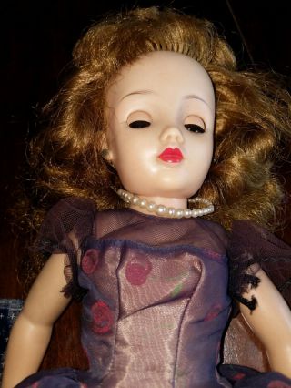 Vintage Ideal Doll IT - 18 50 ' s Miss Revlon,  twist waist,  Cherries a la Mode dress 2