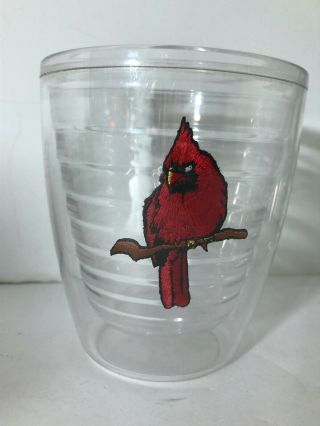 Vintage Tervis Tumbler Short Cardinal Bird Patch - Rare