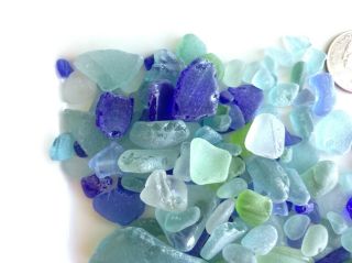 Surf Tumbled Craft Sea Glass from HI Rare Ocean Shades Cobalt Aqua Lime 2