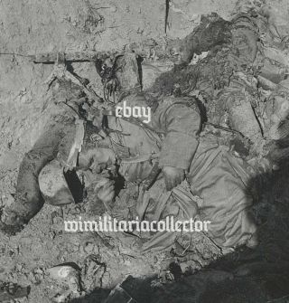 Rare WWII German Photo of Dead German Soldiers following bad explosion 2