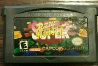Puzzle Fighter Ii 2 Nintendo Game Boy Advance Cartridge Capcom Rare Vtg