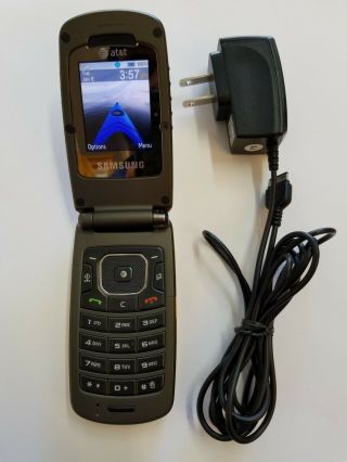 Rare Samsung Sgh - A837 Construction Prepaid Flip Cell Phone For At&t H20 Cricket