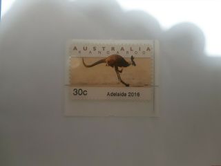 2016 Emergency Print Run Stamp By Adelaide Post Office 30 Cent Rare Kangaroo