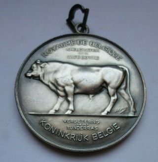 Antique 1908 Bull Cattle Livestock Breeder Award Medal