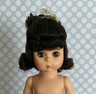 Madame Alexander 8 " Nude Doll To Dress With Brown Hair & Blue Eyes Restrung