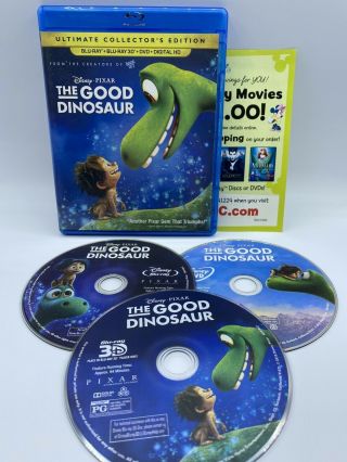 The Good Dinosaur: Ultimate Collector Edition (blu - Ray / 3d / Dvd,  2016) Rare