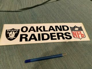 A Rare Vintage 1971 Oakland Raiders Bumper Sticker