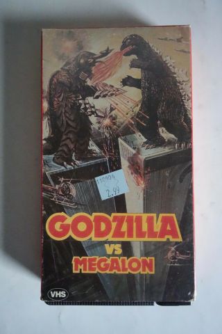 Godzilla Vs Megalon Vhs Tape Rare Cult Horror Exploitation