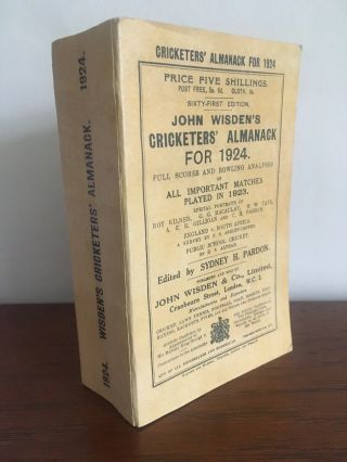 Wisden Cricketers Almanack - 1924 - Fine - Very Rare - Softback