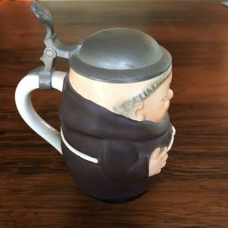 Rare Vintage Goebel Friar Tuck Beer Stein with Pewter Lid, 3