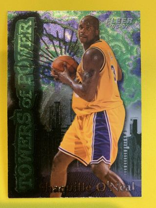 Shaquille O’neal 1996 - 97 Fleer Towers And Powers Foil Sp Insert Rare Lakers Hof
