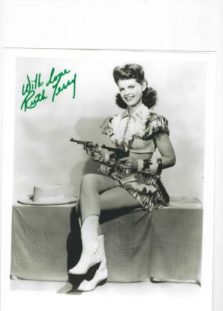 Autographed Photo - Ruth Terry - Pistol Packin Mama - Rare - Hi Quality Reprint