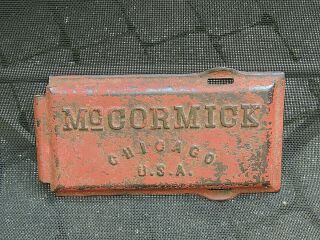 Vintage Primitive Mccormick Cast Iron Farm Machinery Implement Door Part,  M1410