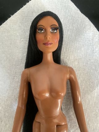 Vintage Mego Cher Doll Body With Extra Long Hair Custom Repaint Face