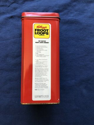 Rare Vintage 1984 Kellogg ' s Froot Loops Collectible Tin Stash Box Toucan Sam 2